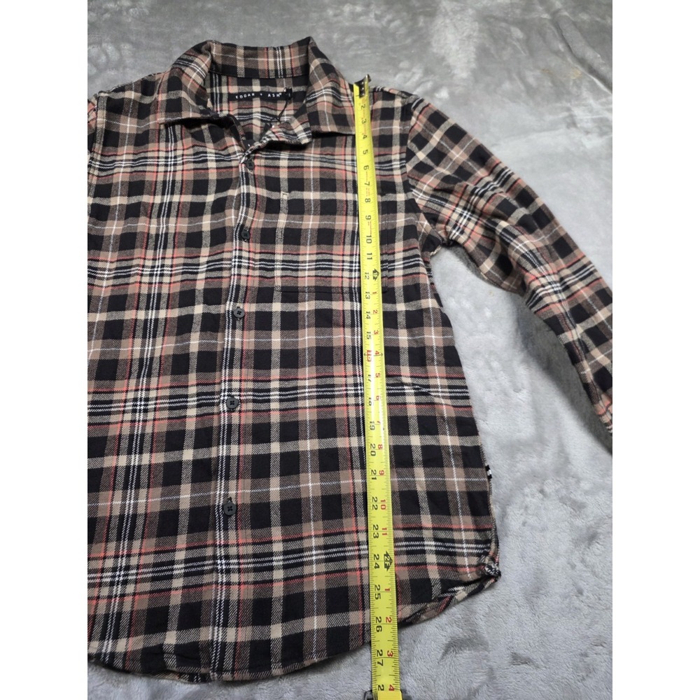 Edgar & Ash Button Up Shirt‎ Long Sleeve Men's Shirt Size Small Plaid - Picture 3 of 9